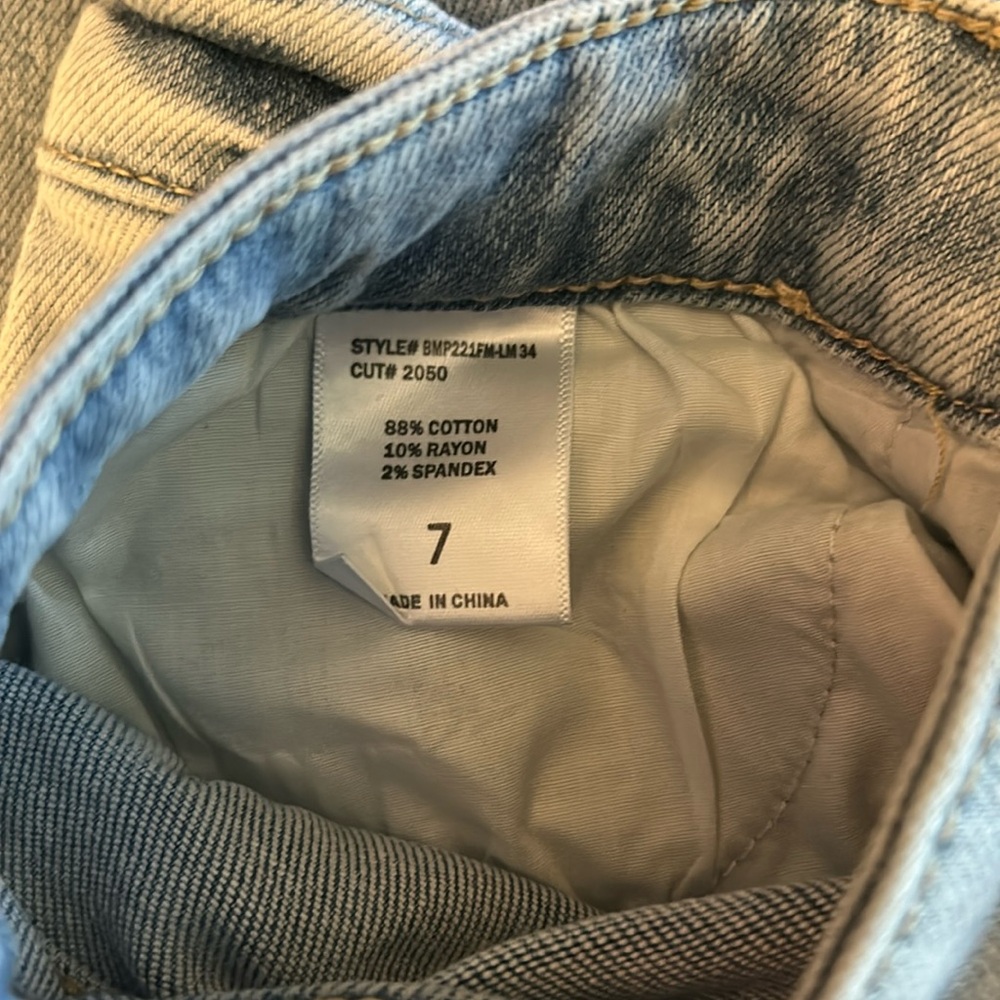 BME NWOT My Girl Light Patch Flare Jeans 7/27/34 - Picture 7 of 15